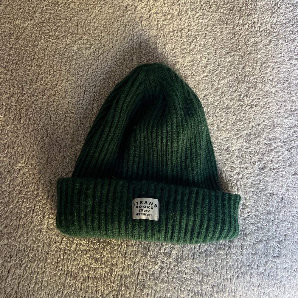 Green Ribbed Beanie